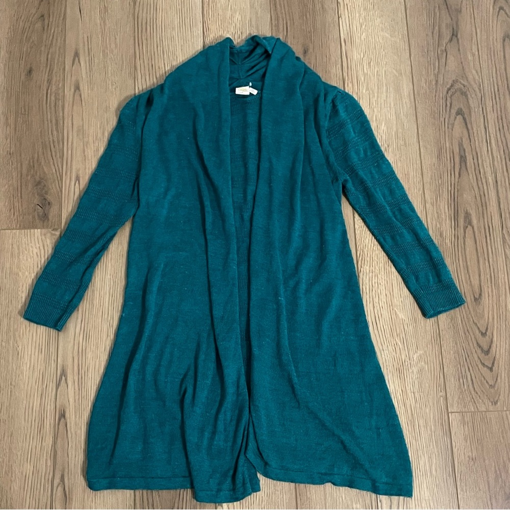 Anthropologie Textured Cardigan Sweater Open Front‎